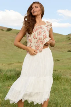 Palermo Top in Ivory Heritage Rose
