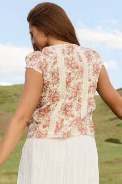 Palermo Top in Ivory Heritage Rose