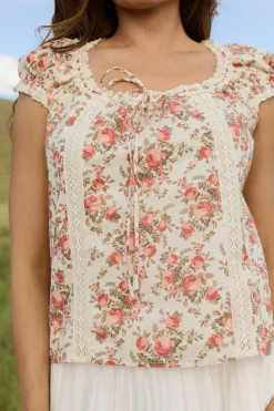 Palermo Top in Ivory Heritage Rose