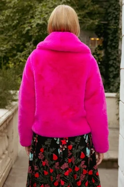 Pandora Coat in Fuchsia