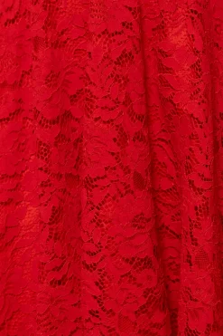 Penny Dress in Red Lace