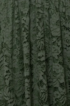 Penny Tank Midi Dress in Green Lace