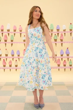 Petal Dress in Blue Bouquet