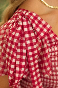Rayna Dress in Red Gingham