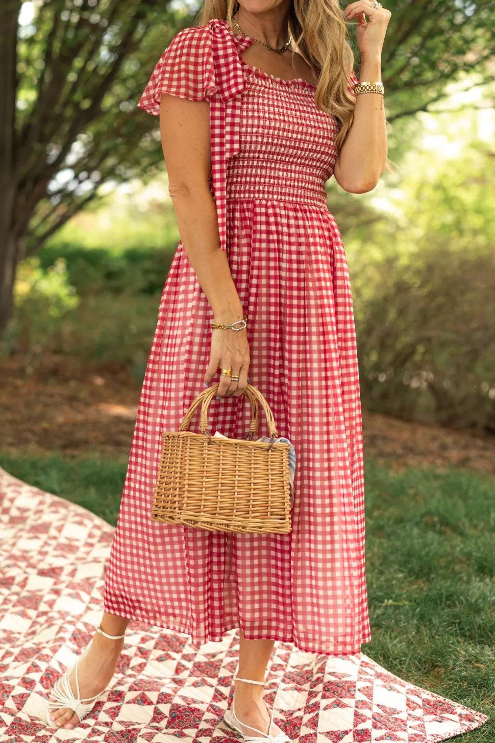 Rayna Dress in Red Gingham