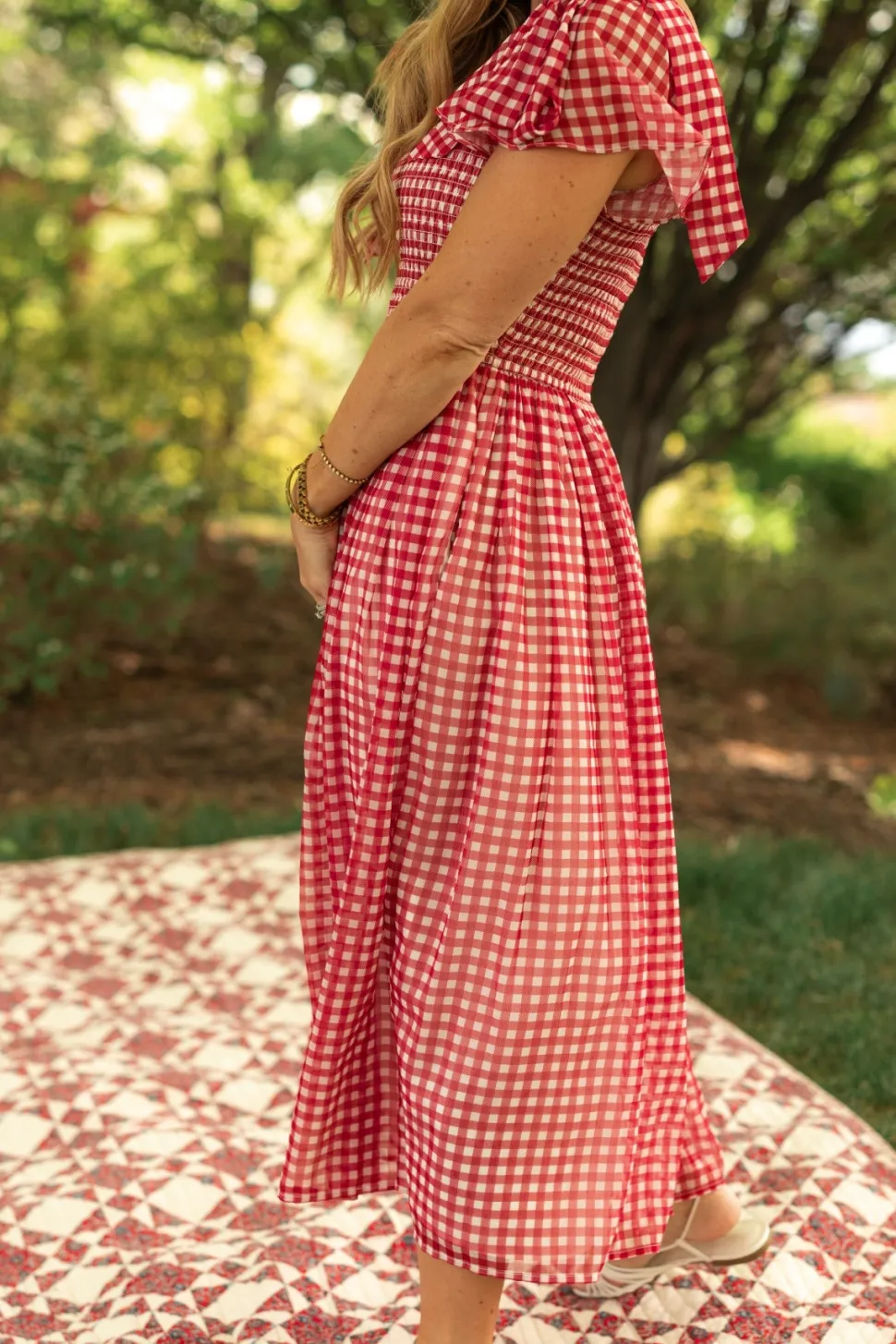 Rayna Dress in Red Gingham