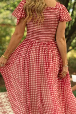 Rayna Dress in Red Gingham