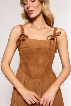 Roma Dress in Tan