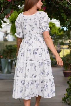 Roselyn Dress in Blue Enchanted Floral