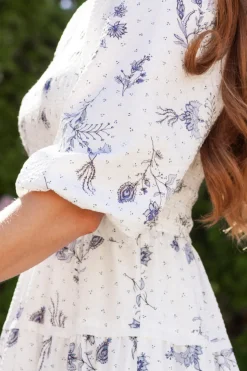 Roselyn Dress in Blue Enchanted Floral