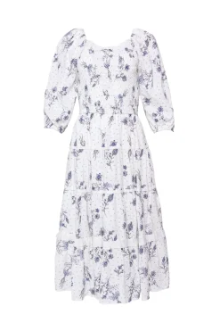 Roselyn Dress in Blue Enchanted Floral