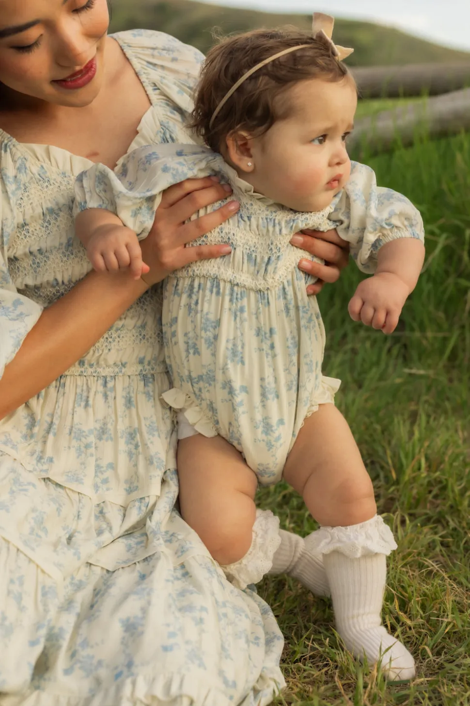 Roselyn Dress in Ivory Porcelain Fleur