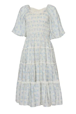 Roselyn Dress in Ivory Porcelain Fleur