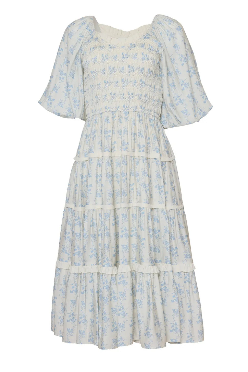 Roselyn Dress in Ivory Porcelain Fleur