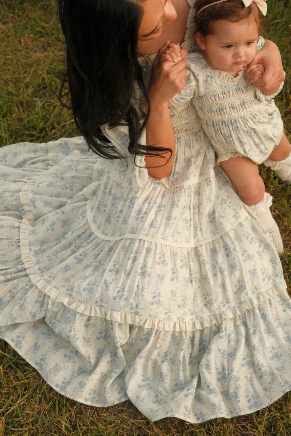 Roselyn Dress in Ivory Porcelain Fleur