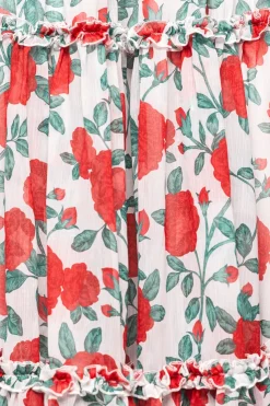 Selena Dress in Red Roses