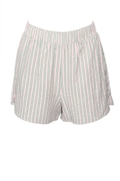 Sevilla Shorts in Green & Pink Pinstripe