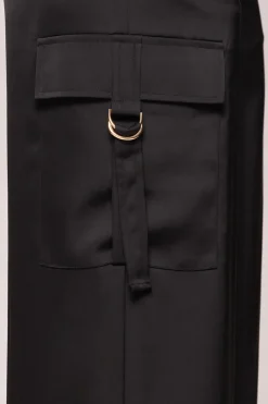 Shay Satin Pants in Black
