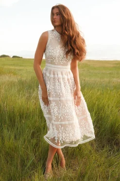 Sicily Sleeveless Dress in White