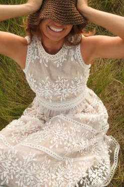 Sicily Sleeveless Dress in White