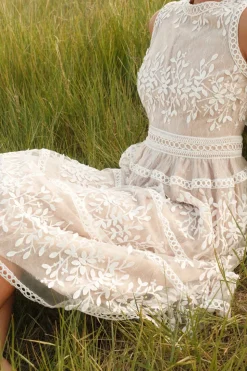 Sicily Sleeveless Dress in White