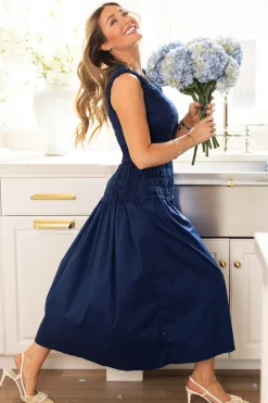 Simone Dress in Navy
