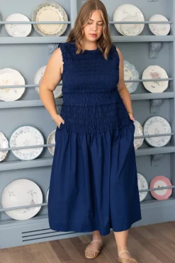 Simone Dress in Navy