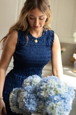 Simone Dress in Navy