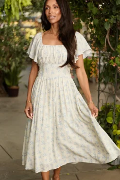 Sonoma Dress in Ivory Porcelain Fleur