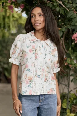 Sophia Blouse in Countryside Peony Blossom
