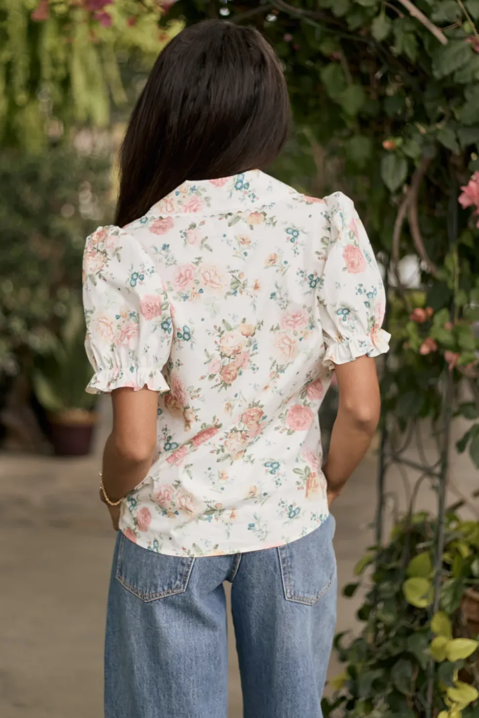 Sophia Blouse in Countryside Peony Blossom