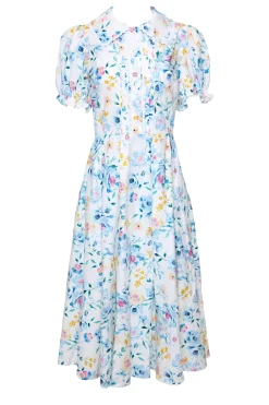 Sophia Dress in Blue Bouquet