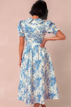 Sophia Dress in Blue Floral