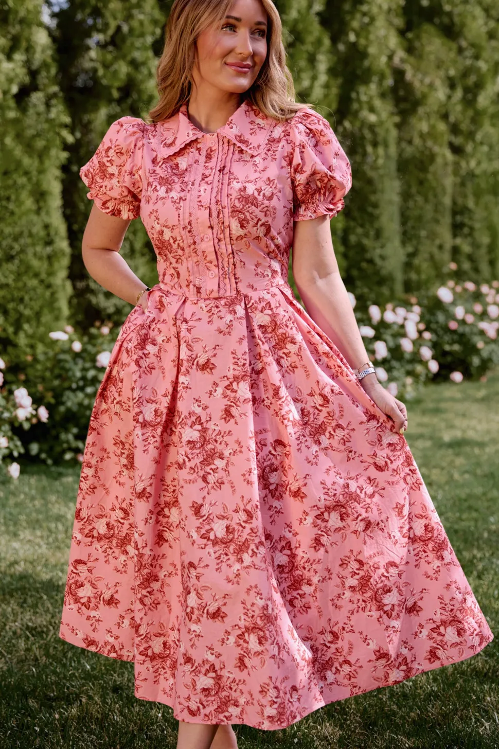Sophia Dress in Desert Heritage Rose