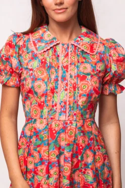 Sophia Short Dress in Poppy