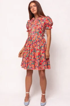 Sophia Short Dress in Poppy