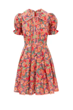 Sophia Short Dress in Poppy