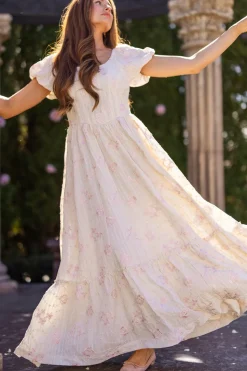 Tara Dress in Gilded Rose Stripe