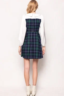 Tawny Dress in Nocturne Plaid