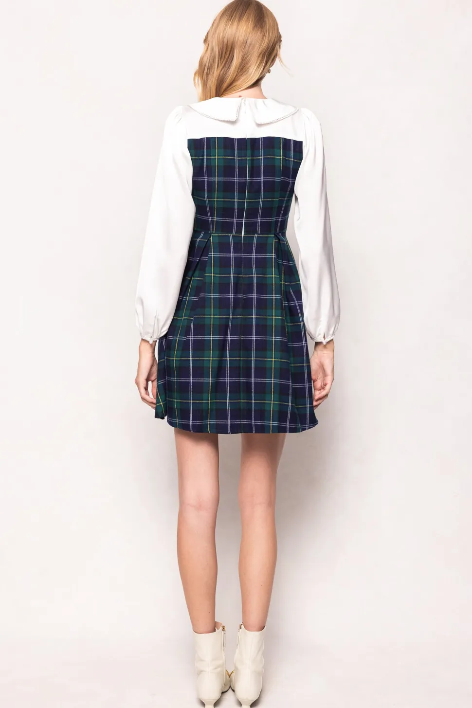 Tawny Dress in Nocturne Plaid