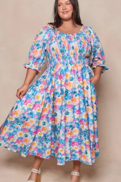 Teagan Dress in Delia Blue