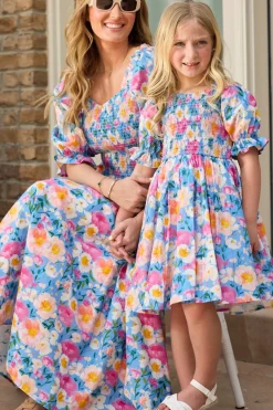 Teagan Dress in Delia Blue