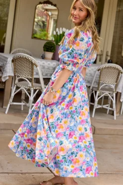 Teagan Dress in Delia Blue