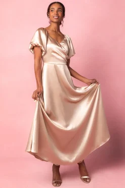 Tessie Dress in Champagne