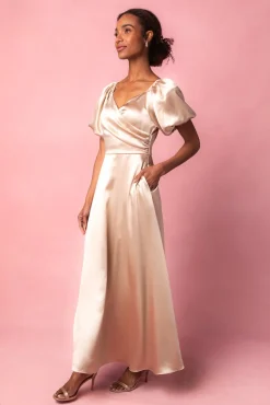 Tessie Dress in Champagne