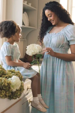 Thalia Dress in Pastel Plaid