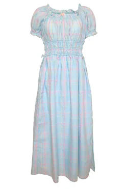 Thalia Dress in Pastel Plaid