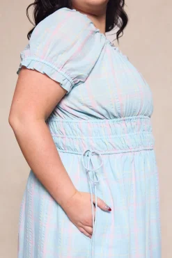 Thalia Dress in Pastel Plaid