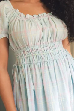 Thalia Dress in Pastel Plaid