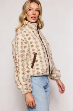 Theodore Jacket in Tan & White